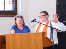 Interview und Filmvorführung im Festsaal des Neuen Rathaus in Leipzig