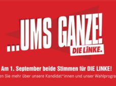 За мир и солидарность 1 сентября выбираем ЛЕВЫХ (DIE LINKE).