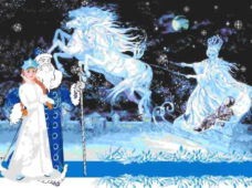 Новогоднее представление с Дедом Морозом и Снегурочкой и музыкальным кукольным спектаклем «Снежная Королева».