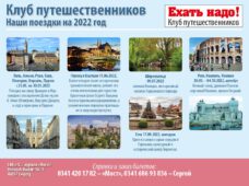 Планы поездок на 2022 год