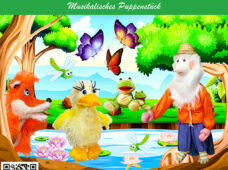 Кукольный спектакль «Гусенок» 30. 04. и 14.05.22 на немецком языке