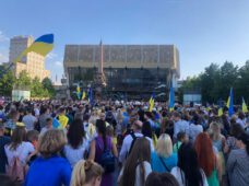 Мітинг у Лейпцигу з нагоди Дня захисників та захисниць України