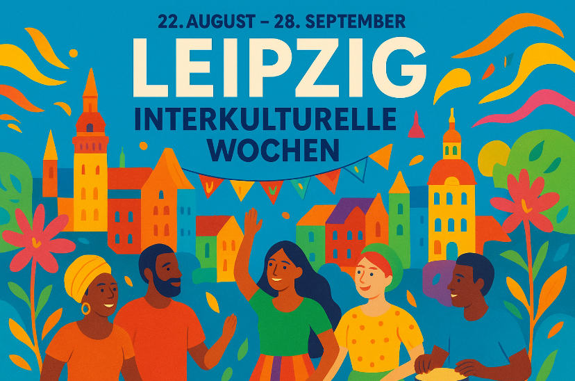 На иллюстрации — Лейпциг в ярких, насыщенных цветах.