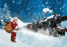 Großer Bahnhof für den Weihnachtsmann
