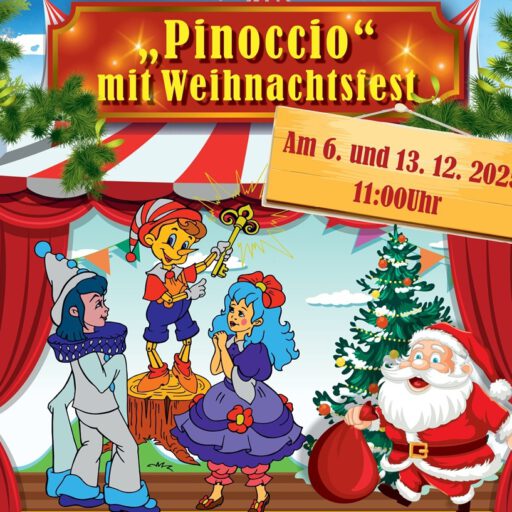 Puppentheater „Pinoccio“ mit Weihnachtsfest für Kinder