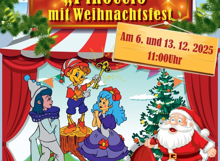 Puppentheater „Pinoccio“ mit Weihnachtsfest für Kinder