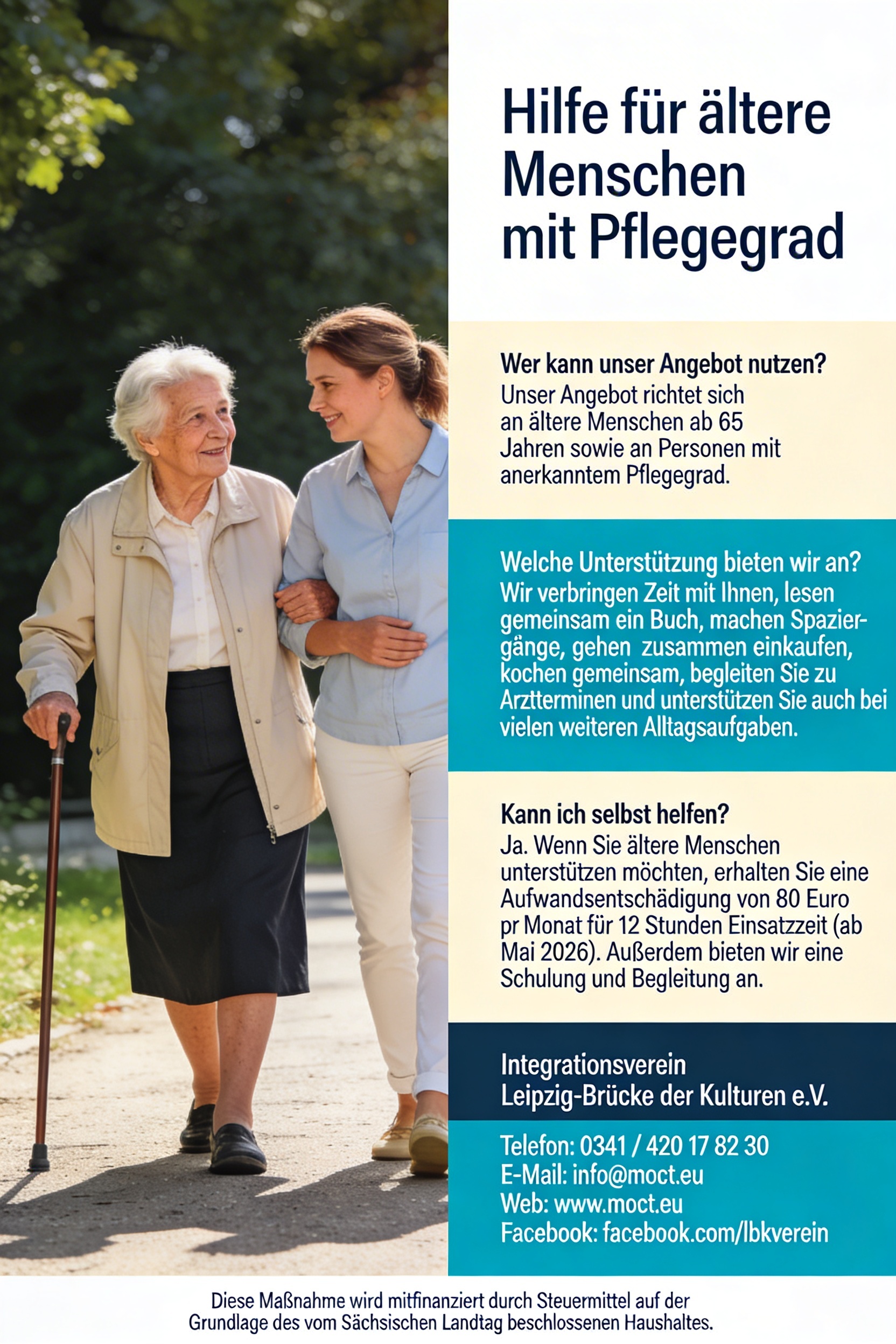 Hilfe für ältere Menschen mit Pflegegrad