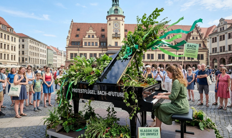 Bachfest in Leipzig 2026 — Das Projekt ProtestFlügel auf dem Marktplatz