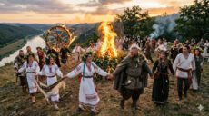 Traditionen der Sommersonnenwende Sonnenwende und Kupala — gemeinsamer Reigen slawischer und germanischer Heiden um ein großes Feuer